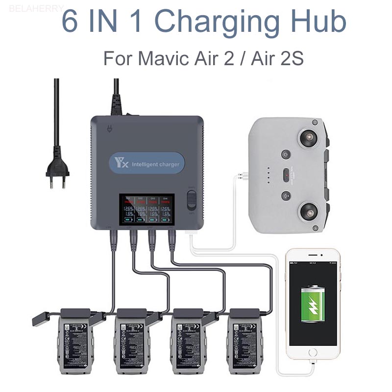Drone Power Bank - Caricabatteria con display digitale 6 in