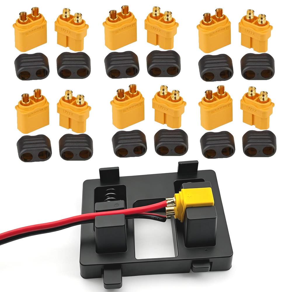 Drone Battery Adapter - Connettore XT60 con Guaina Protettiva, Spina