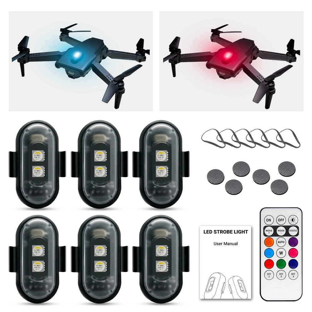 Drone Strobe Light - Luce Stroboscopica per Moto, LED RGB