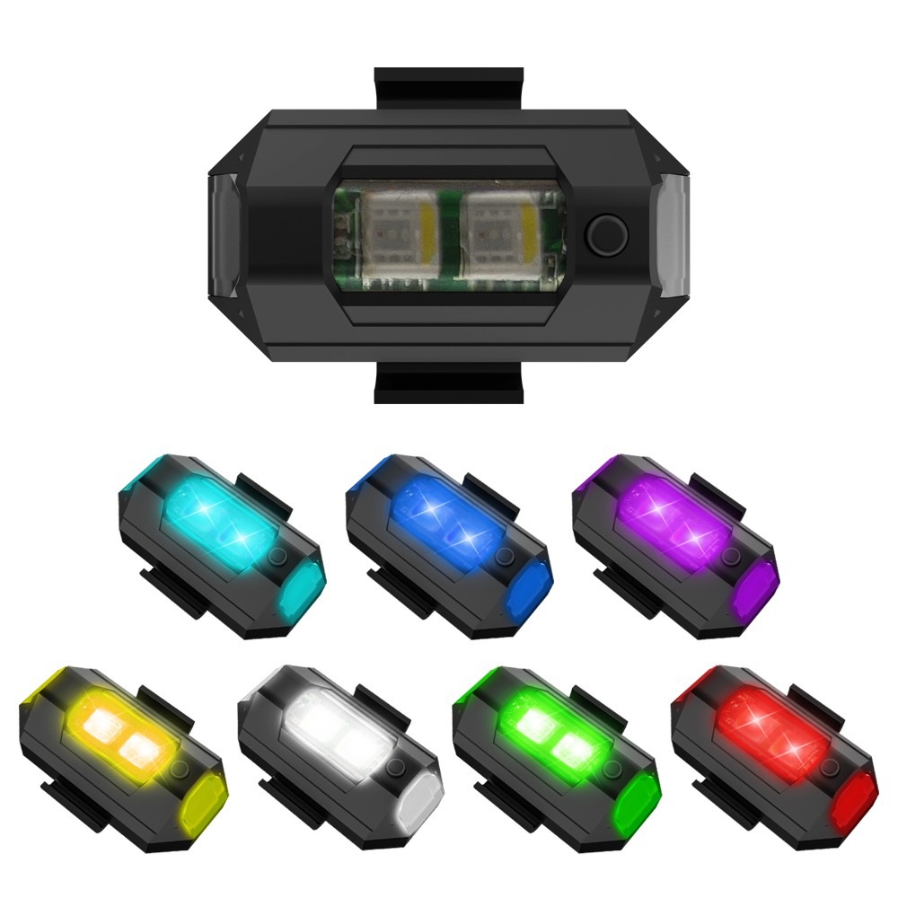 1PC 7 colori Mini USB di ricar - Drone Strobe Light recensione e prezzo